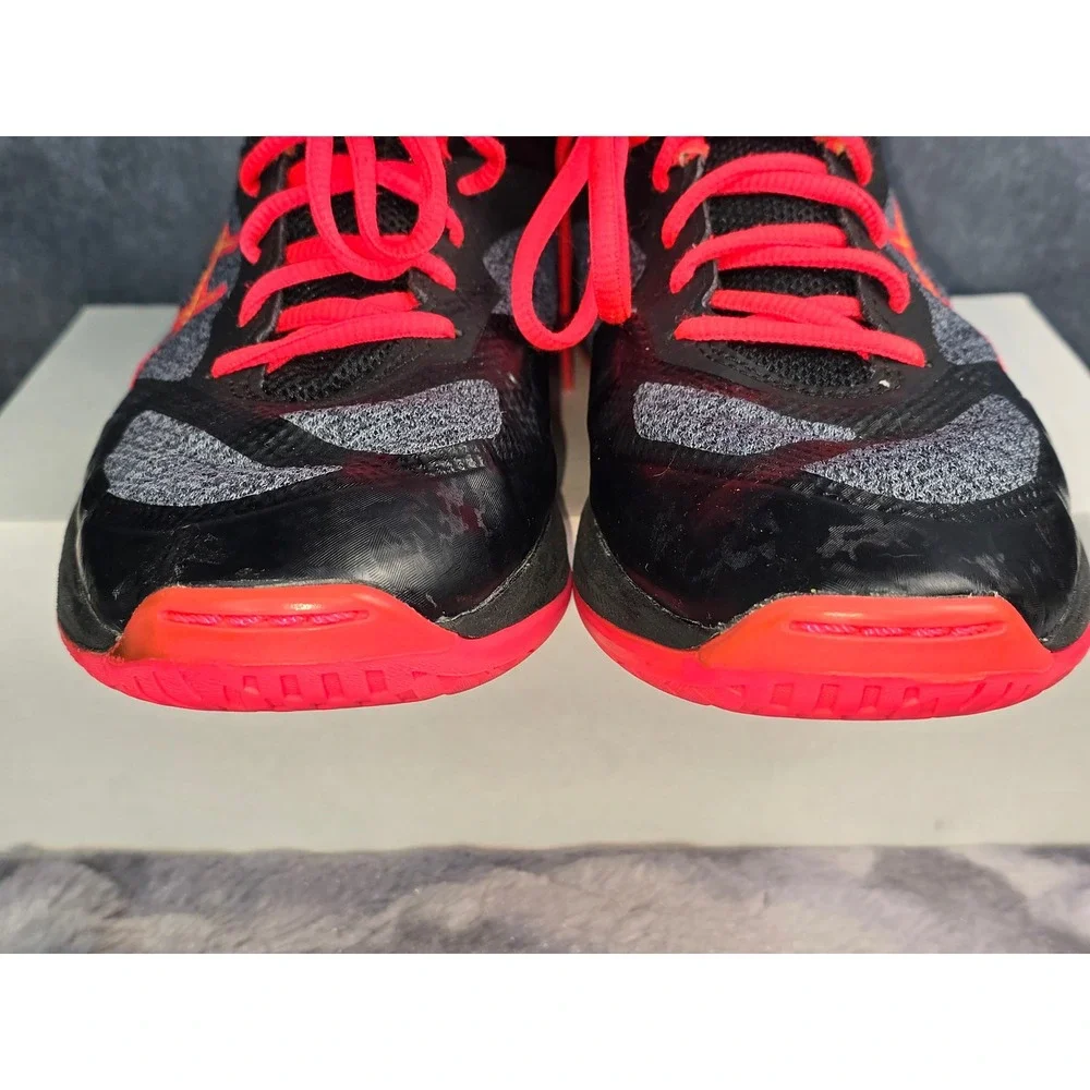 Asics Netburner Ballistic FF MT Black Pink Volleyball Shoes Women Size 9.5